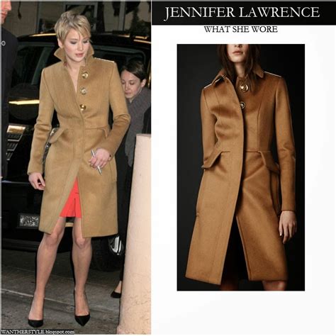 jennifer lawrence burberry coat|Jennifer Lawrence’s Stunning Winter Chic: Burberry Coat and .